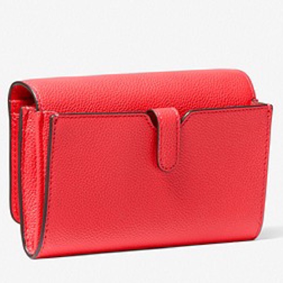 NWT authentic MK genuine leather crossbody coral - Picture 6 of 6